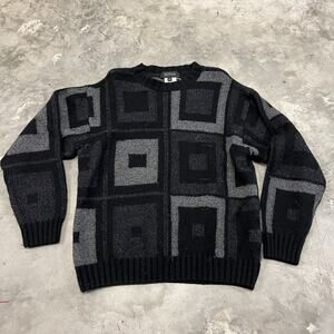 Gabriella Frattini Crew Fair Isle Block Sweater Mens 52 L Wool Italy Setball